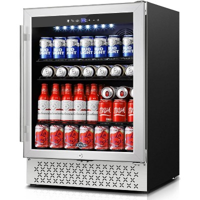 Tylza Outdoor Beverage Refrigerator 24 Inch, 190 Cans capacity Stainless Steel Under Counter Beverage Cooler