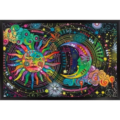 Trends International Dean Russo - Sun And Moon Framed Wall Poster Prints