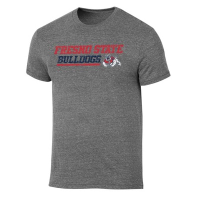NCAA Fresno State Bulldogs Men's Gray Tri-Blend Short Sleeve T-Shirt