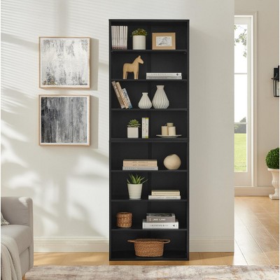 KTMBDW Bookshelf, 8-Tier Open Bookcase and Bookshelves, 8 Shelf Display Storage Shelves Floor Standing, 71" Tall Bookcase for Home Office, Living Room