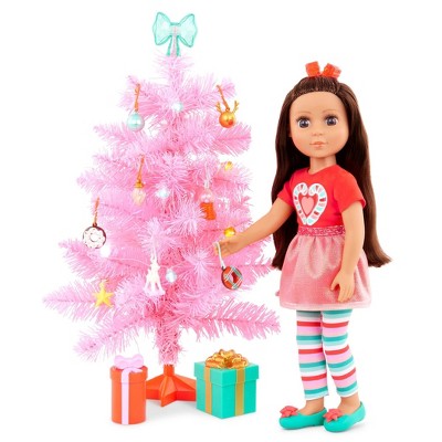 Glitter Girls Eve Doll & Christmas Tree Bundle: Bendable Limbs, 32 Pieces, Doll Accessories Included