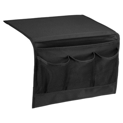 Unique Bargains Bed Bedside Hanging Remote Control Caddy Organizer 4 Pockets Storage Bag