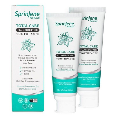 SprinJene Natural Total Care Fluoride Free Toothpaste - 5oz