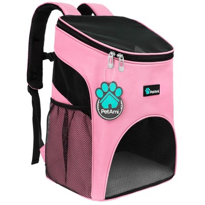 PetAmi Small Dogs Cats Backpack Carrier, Airline Approved Pet Ventilated Safety Strap Buckle for Hiking Travel Camping Outdoor