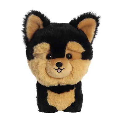 Aurora Small Yorkie Teddy Pets Playful Stuffed Animal Black 7"