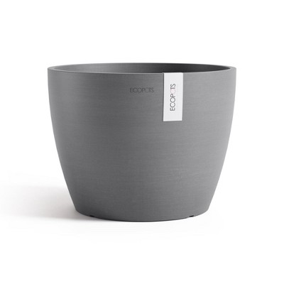 Ecopots Stockholm Durable Modern Round Indoor/Outdoor Recycled-Based Composite Flower Pot Planter