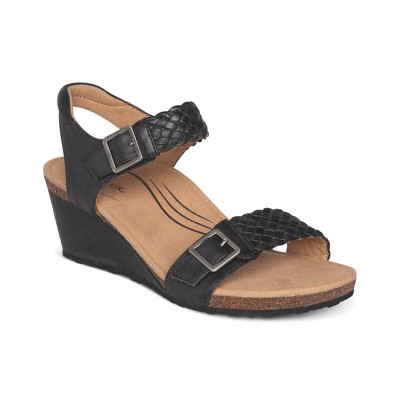 Aetrex Grace Adjustable Woven Wedge