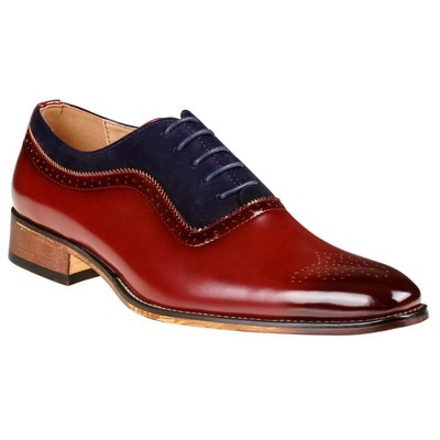 Gino Vitale | Gino Vitale Men's Lace Up Medallion Toe Dress Shoes
