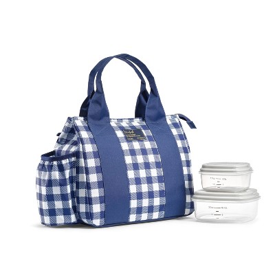 Fit & Fresh Sanibel Lunch Bag - Navy Gingham