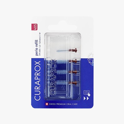 Curaprox CPS 405 Perio Refill Pink, 4-Pack Interdental Brushes for Gentle Cleaning of Large Gaps