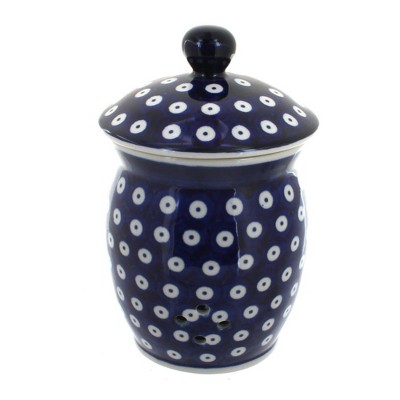 Blue Rose Polish Pottery P078 Manufaktura Garlic Keeper
