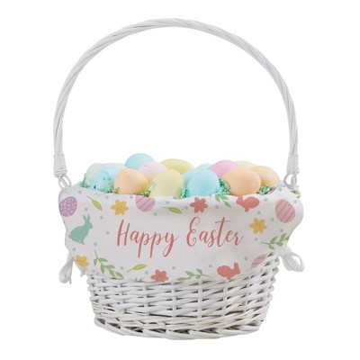 Personalization Mall Colorful Easter Pattern Personalized Easter Basket with Folding Handle