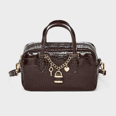 Small Satchel Crossbody Bag - A New Day™ Brown