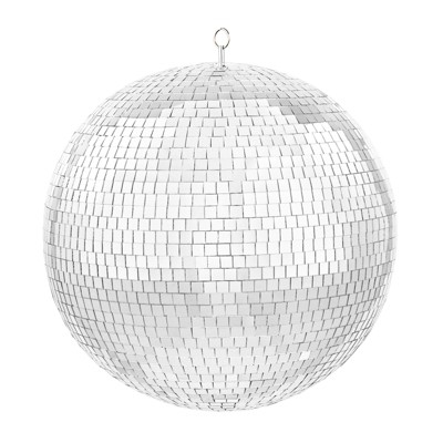 VEVOR Mirror Disco Ball, Large 20 Inch Party Mirror Ball with Hanging Ring, Lightning Disco Ball Party Decorations, Silver