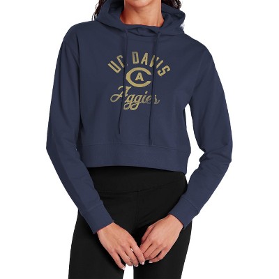 University of California, Davis Mascot Cropped Hoodie Pullover Sweatshirt