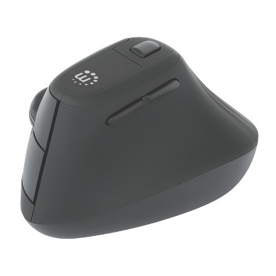Manhattan® Vertical Wireless USB Computer Mouse, Ergonomic, 6 Buttons, Black