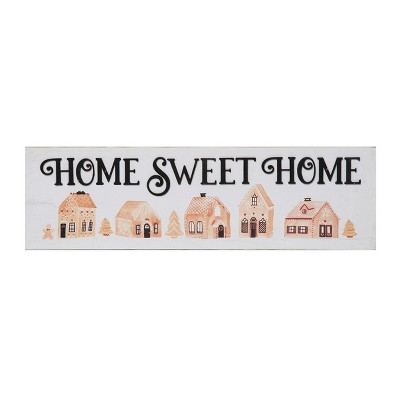 Transpac Wood 18 in. Multicolored Christmas Layered Gingerbread Wall Decor