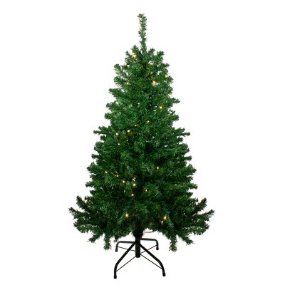 Northlight Pre-Lit Medium Mixed Classic Pine Artificial Christmas Tree - 4' - Warm Clear LED Lights