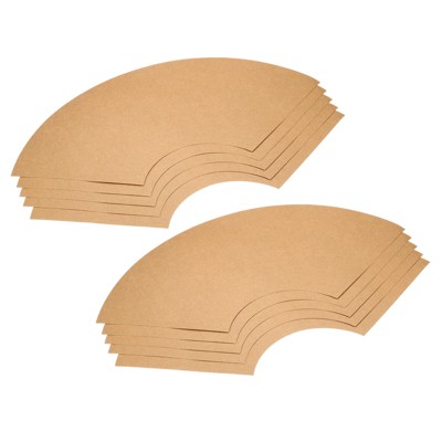 Unique Bargains Blank Arts Crafts DIY Painting Fan Shape Kraft Paper 30 Pcs