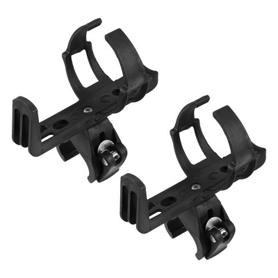 Unique Bargains Plastic Lightweight Bicycle Drink Water Bottle Holder Black 2 Pcs