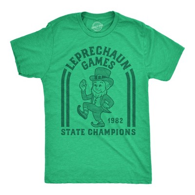 Mens Funny T Shirts Sprite Games State Champs Sarcastic St Patricks Day Novelty Tee for Men - Crazy Dog Men's T Shirt for Saint Patrick's Day