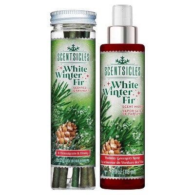 Scentsicles 2pk-6ct Bottle Scented Christmas Tree Ornament Fragrance Infused Paper Stick and Spray