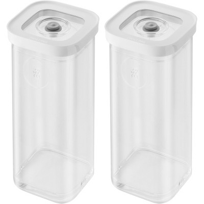 ZWILLING Fresh & Save Cube Box, Plastic, Airtight Dry Food Storage Container, 2-pc Small Cube Containers Set