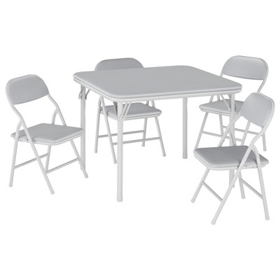 3-Piece Folding Table and Chairs Set for Daycare and Classrooms, Children's Activity Table and Chairs Set, Gift for Child, Black