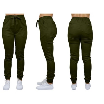 Galaxy By  Harvic Women's Loose Fit  Basic Stretch Twill Joggers
