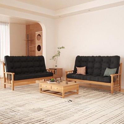 APRILSOUL Full Size Floor Mattress Futon Mattress Sleeping Pad Foldable Roll Up Mat, Sofa Couch Bed
