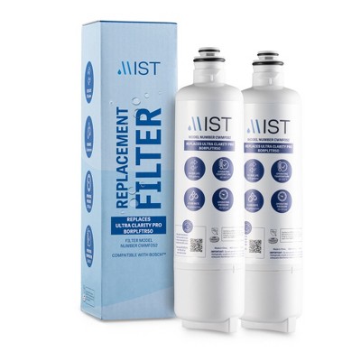 Mist Bosch BORPLFTR50 Water Filter Replacement Ultra Clarity Pro Compatible with BORPLFTR55, 12033030, 12028325 11025825, 2 Pack