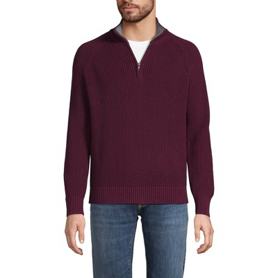Lands' End Men's Drifter Quarter Zip Sweater