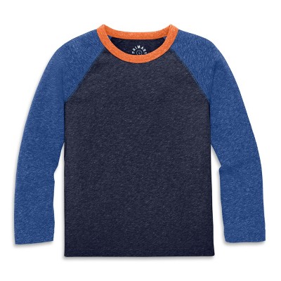 Primary Kids Heathered Long Sleeve Baseball Tee