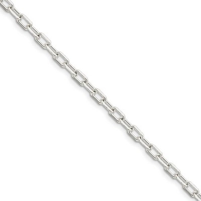 Black Bow Jewelry 4.3mm Sterling Silver D/C Solid Cable Chain Bracelet