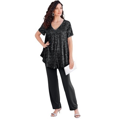 Roaman's Sequin Pant Set