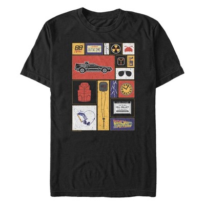 Men's Back to the Future Colorful Icons T-Shirt