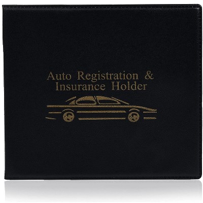 Handy Housewares Auto Registration & Insurance Holder Wallet - Keeps Your Car or Truck Documents Clean and Organized