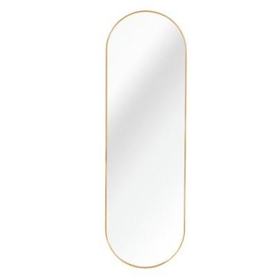Whisen 63x20 Inch Pill-Shaped Full-Length Mirror, Shatterproof Design