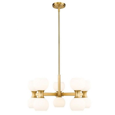 Artemis 10-Light Matte Black Chandelier - Mid-Century Modern Design, Dimmable, 25" Wide