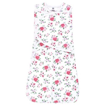 Hudson Baby Infant Girl Convertible Swaddle Sleep Sack, Vintage Floral