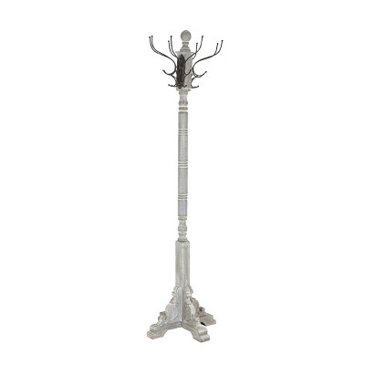 Rustic Freestanding Coat Rack Gray - Olivia & May: Hat Stand, No Assembly Required