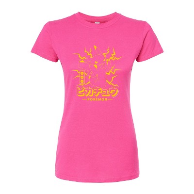 Women's - Pokémon - Pikachu Lightning Fitted Graphic T-Shirt