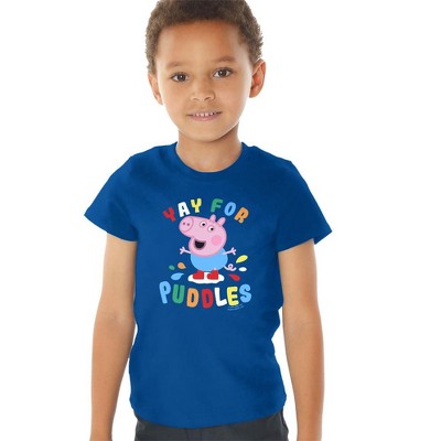 Toddler Boys' Peppa Pig George Pig Yay Puddles T-Shirt