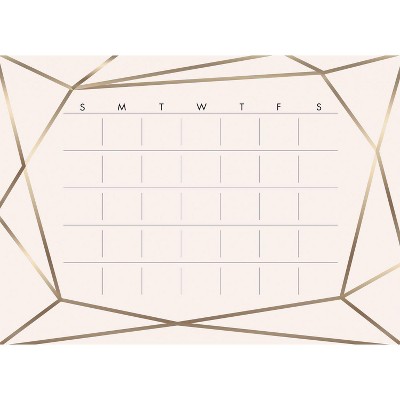 Blush Beauty Dry Erase Calendar Peel and Stick Giant Wall Decal Pink/Gold - RoomMates: Vinyl Modern Style, Self-Adhesive