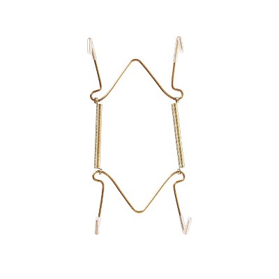 Better Houseware Plate and Tray Hangers, 10-In. to 16-In., Brass in Gold