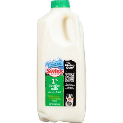 Swiss Premium 1% Lowfat Milk - 0.5gal