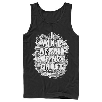 Men's Ghostbusters Ain't Afraid Ghost Collage Tank Top