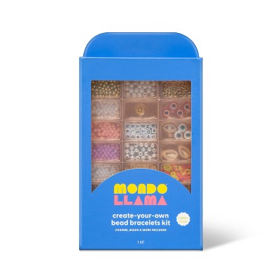 Jewelry Craft Kit - Mondo Llama™: Bracelet Making Kit with Beads, Charms & Storage Case