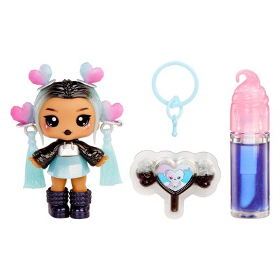 Yummiland Lip Gloss Doll: Sour Sweeties - Nina Heartpop Includes DIY Lip Gloss + Removable Keychain