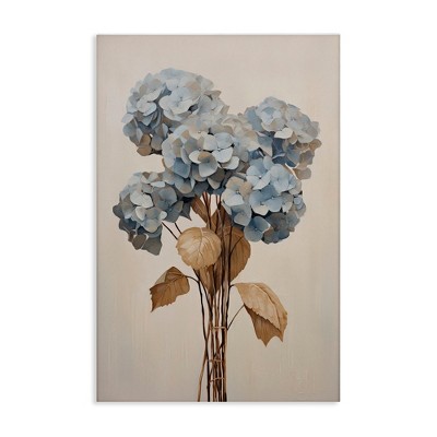 Stupell Industries Vintage Blue Hydrangea Canvas Wall Art